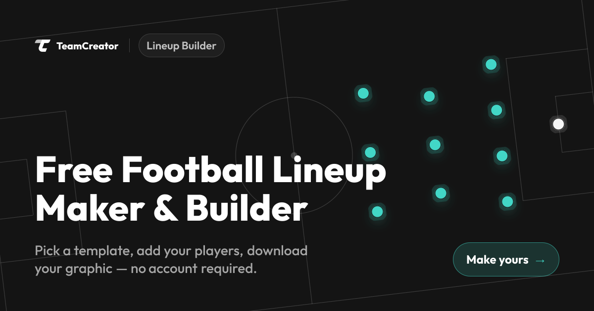 Free Football Lineup Maker & Builder | TeamCreator